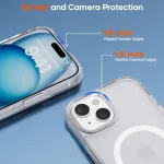 MagSafe iPhone 15 Case - Slim Matte Shockproof with 10 FT Drop Protection - Clear Anti-Scratch Cover | UK