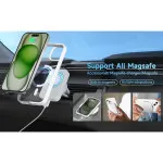 iPhone 15 Plus Clear Magnetic Case, Magsafe Compatible, Slim Anti-Yellowing Shockproof Cover