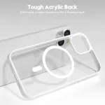 iPhone 15 Plus Clear Magnetic Case, Magsafe Compatible, Slim Anti-Yellowing Shockproof Cover