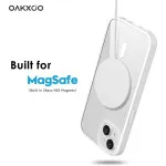 iPhone 15 Plus Clear Magnetic Case, Magsafe Compatible, Slim Anti-Yellowing Shockproof Cover