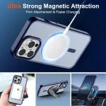 MagSafe iPhone 15 Pro Max Case - Slim Military-Grade Protection, Translucent Magnetic Cover