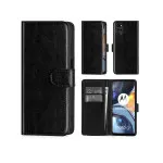 Moto G22 Case UK (2022) Magnetic Closure, Stand Function and Card Slot PU Leather Flip