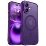 MagSafe Compatible Magnetic iPhone 16 Case - Shockproof Protection in Purple | Upgraded Design