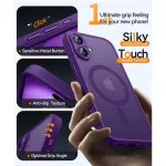 MagSafe Compatible Magnetic iPhone 16 Case - Shockproof Protection in Purple | Upgraded Design