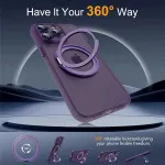 MagSafe Purple Case For iPhone 11 Pro with 360° Rotating Ring Stand