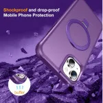 Protective iPhone 14 with Purple MagSafe Ring Case – Slim & Durable