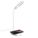 LED Desk Wireless Charger Lamp with Fast Wireless Charging, Eye Caring Office Table Lamps with Night Light, Dimmable Daylight Lamp. 3 Color Temperature