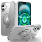 iPhone 16 Case in Grey with Ring Holder & Shockproof