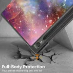 High-Quality Samsung Galaxy Tab S9 Ultra Case with Smart Book Stand - Galaxy Design