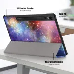 Samsung Galaxy Tab S10 Plus Smart Case with Foldable Book Stand and Protection - Galaxy Design