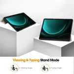 Smart Case For Samsung Galaxy S10 Plus Tab with Foldable Book Stand and Protection - Rose Design