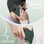 Premium Liquid Silicone Case for iPhone 15 Pro Max - Stylish Green Protection