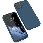 Soft Gel Liquid Silicone iPhone 13 Back Cover in Dark Blue Design – Durable, Slim Fit Protection