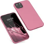 Stylish Pink Design and Shockproof Liquid Silicone Case for iPhone 13 with Full Protection