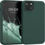 Upgrade Your iPhone 13 with Stylish and Shockproof Liquid Silicone Case in Dark Green