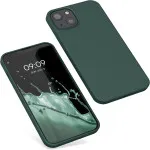 Upgrade Your iPhone 13 with Stylish and Shockproof Liquid Silicone Case in Dark Green