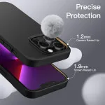 iPhone 13 Pro Max Liquid silicone Black case - Silky-Soft Touch and Full-Body Protection