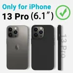 iPhone 13 Pro Case with Elegant Black and Protective Soft Liquid Silicone Material