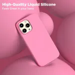 Upgrade Your iPhone 13 Pro with a Stylish Pink Soft Silicone Case - Slim and Durable Design