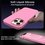 Upgrade Your iPhone 13 Pro with a Stylish Pink Soft Silicone Case - Slim and Durable Design