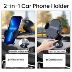 High Quality Car Mount 360° Adjustable Phone Holder for Dash & Windscreen with Quick Release