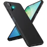 Samsung Galaxy A06 Phone Case, Slim Shockproof Silicone TPU Matte Cover with Shock-Absorbent Corners - Black