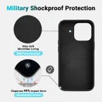 For iPhone 14 Pro Cover - Soft TPU Black Silicone Case with Full Protection