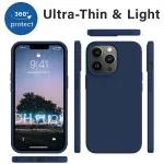 Stylish Soft Liquid Silicone iPhone 14 Pro Case in Blue for Premeuim Protectiom