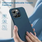 Soft Liquid Silicone Case for iPhone 14 Pro Max in Blue - UK Exclusive Design