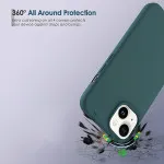 iPhone 15 Plus Silicone Case Green Design - Lightweight and Protective