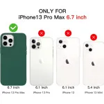 All-in-One Protection With Liquid TPU Silicone Case for iPhone 14 Pro Max - Dark Green Design