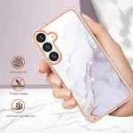 Samsung Galaxy S25 Marble White Case - Unique and Eye-Catching