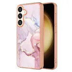 Luxury Samsung Galaxy S25 Case - Marble Rose Gold Phone Cover