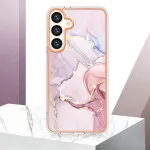 Luxury Samsung Galaxy S25 Case - Marble Rose Gold Phone Cover