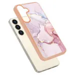 Luxury Samsung Galaxy S25 Case - Marble Rose Gold Phone Cover
