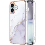 iPhone 16 Marble White Case – Slim TPU Shockproof Silicone Cover | UK