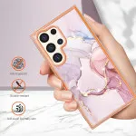 Stylish Rose Gold Marble Phone Case for Samsung Galaxy S25 Ultra