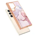 Stylish Rose Gold Marble Phone Case for Samsung Galaxy S25 Ultra