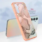 Elegant Rose Gold Marble Phone Case for Samsung Galaxy S25 Plus– Stylish and Protective