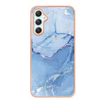 Sophisticated Blue Marble Phone Case for Samsung Galaxy S25 Plus – Elegant Design