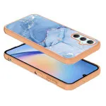 Sophisticated Blue Marble Phone Case for Samsung Galaxy S25 Plus – Elegant Design