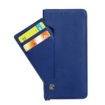 Navy Leather Wallet Case for iPhone 16 Pro – Card Slot Holder & Shockproof Protection