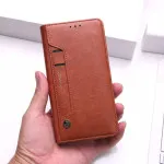 iPhone 16 Plus Brown Leather Wallet Case – Card Holder, Magnetic Closure, Shockproof