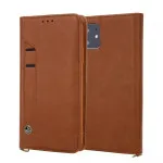 iPhone 16 Pro Max Brown Leather Wallet Case – RFID Protection, Card Slot & Magnetic Closure