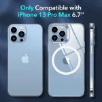 iPhone 13 Pro Max Case - Clear MagSafe Compatible, Shockproof, Yellowing Resistant, Military-Grade Protection