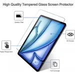 iPad Air 11 Inch 2024 2Pack Tempered Glass Screen Protector - Scratch-Resistant, HD Clarity, Easy Install