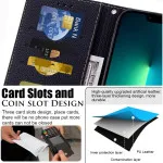 Leather Wallet Case for Motorola Moto G55 5G – Flip Folio Cover with Card Slots & Magnetic Closure