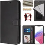 Moto E13 Leather Wallet Case with Kickstand and Strong Card Slots - Premium Folio Cover