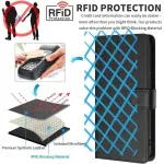 Premium RFID Blocking Wallet Case for Motorola Moto Edge 50 Neo - 3 Card Holder, Shockproof Flip Cover