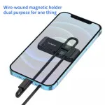 Cable Organizer Magnetic Car Phone Stand Holder For iPhone Samsung Huawei Nokia